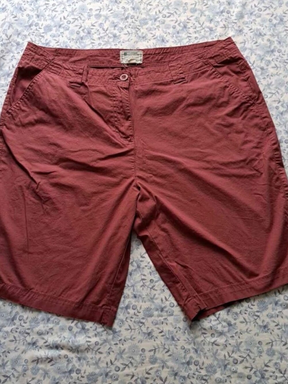 Womens Rose Colored Cotton Stretch Shorts